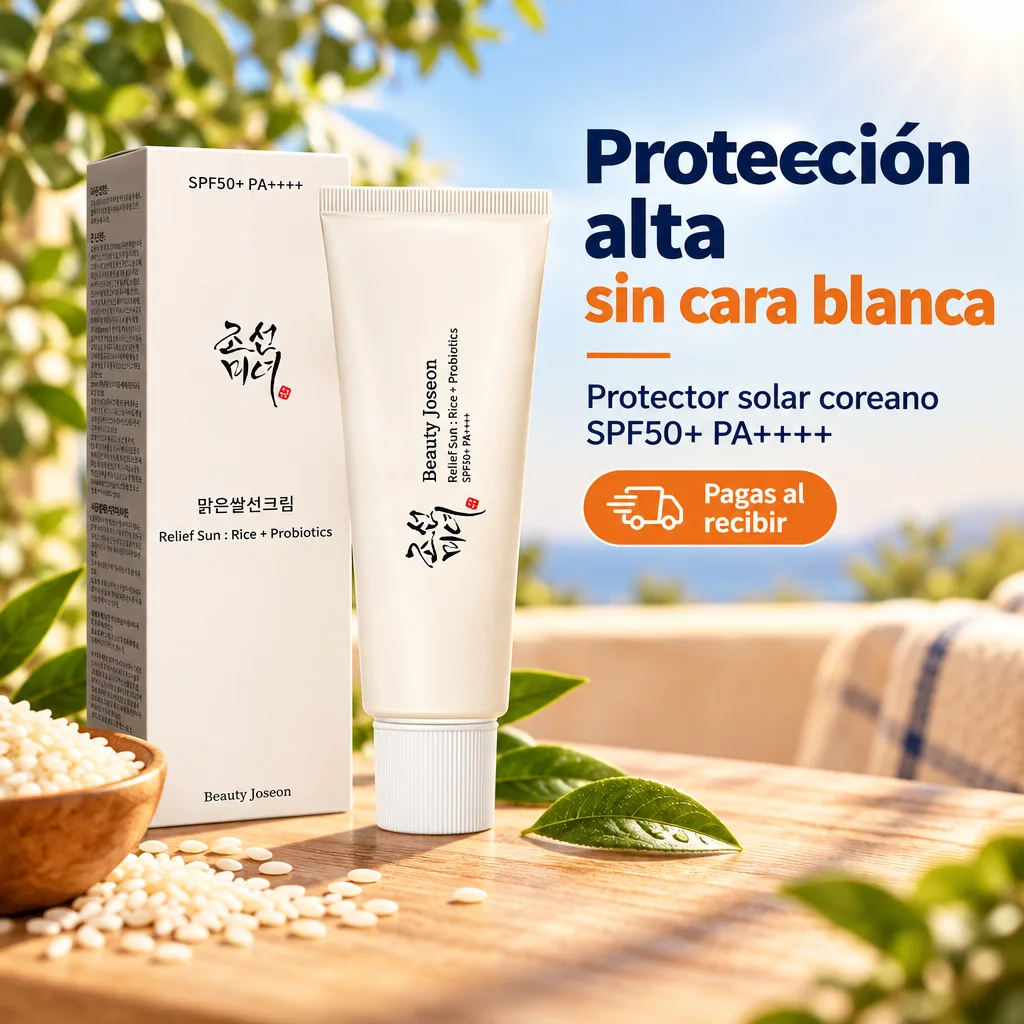 Protector Solar Coreano SPF50+ con Arroz y Probióticos