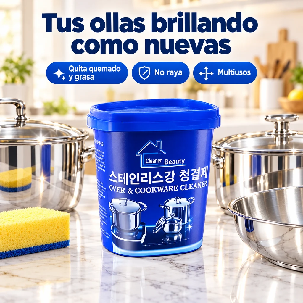Crema Limpiadora y Pulidora Multiusos para Ollas